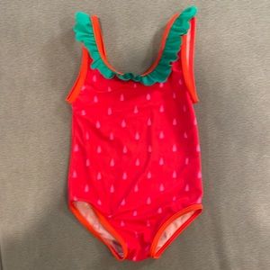 Baby Boden 3-4Y strawberry girls one piece swimsuit